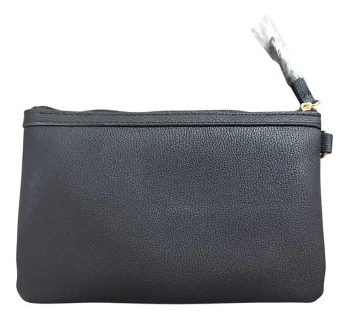 Cartera Tommy Hilfiger Mujer Doble Bolso Liso (color Negro)