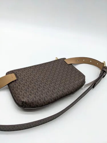 Cangurera MICHAEL KORS Monograma Riñonera Café Mujer